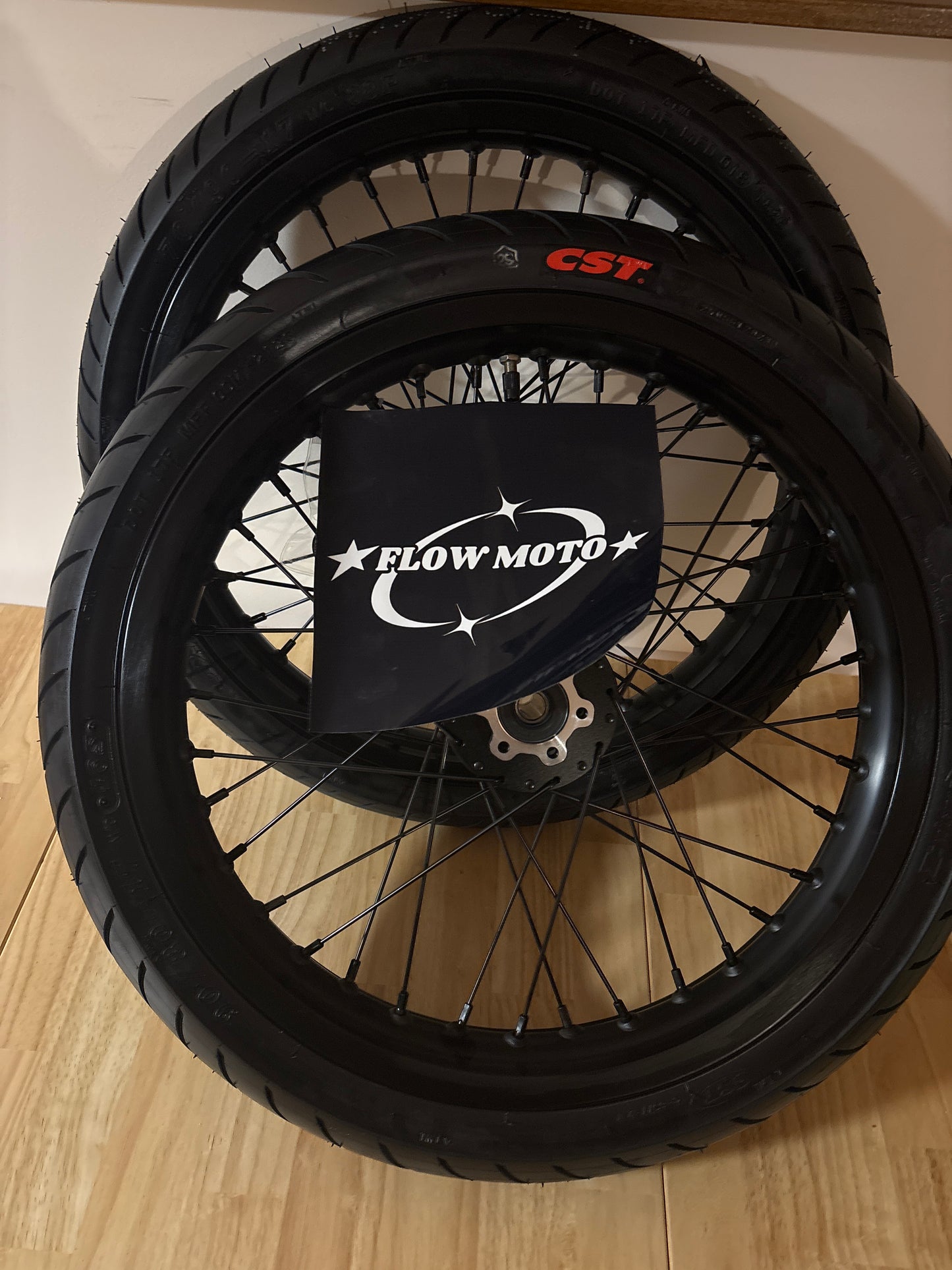 Supermoto Wheel Set Black For Talaria MX5