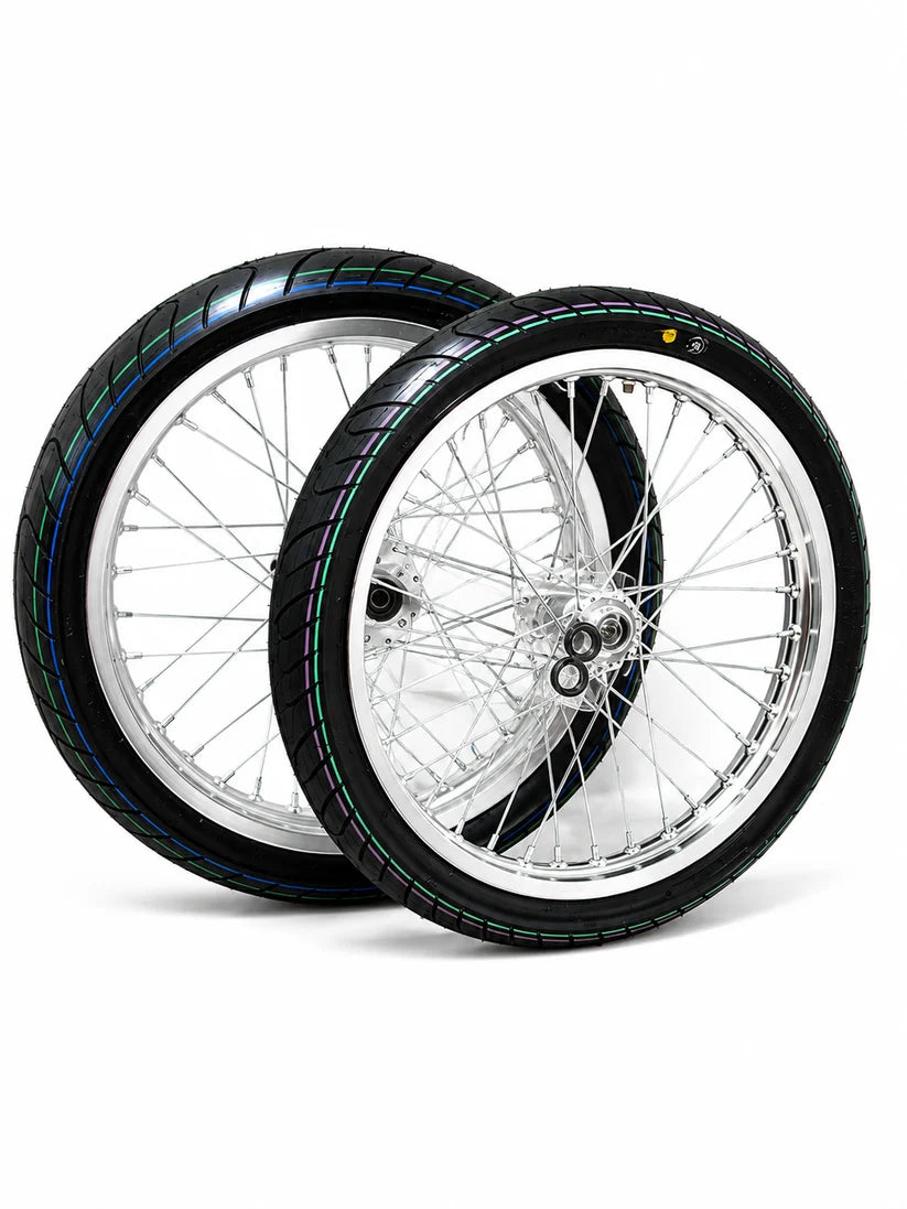 Surron/E Ride Pro Supermoto Chrome Wheel Set