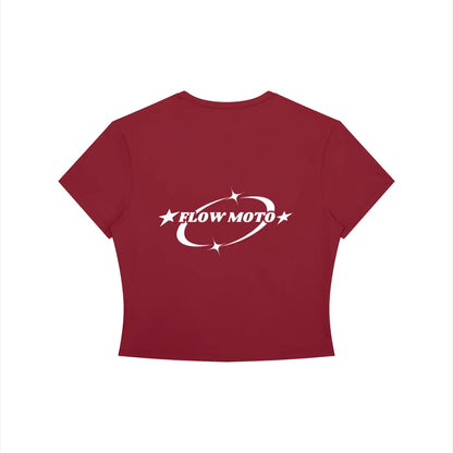 FlowMoto Women's Crewneck Crop T-Shirt