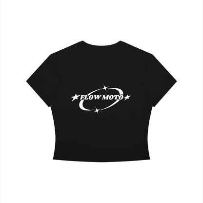 FlowMoto Women's Crewneck Crop T-Shirt