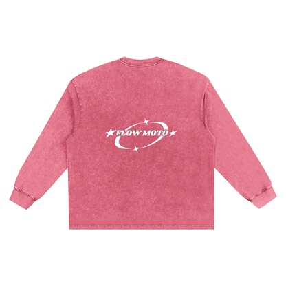 Flowmoto Snow Washed Frayed Edge T-Shirt