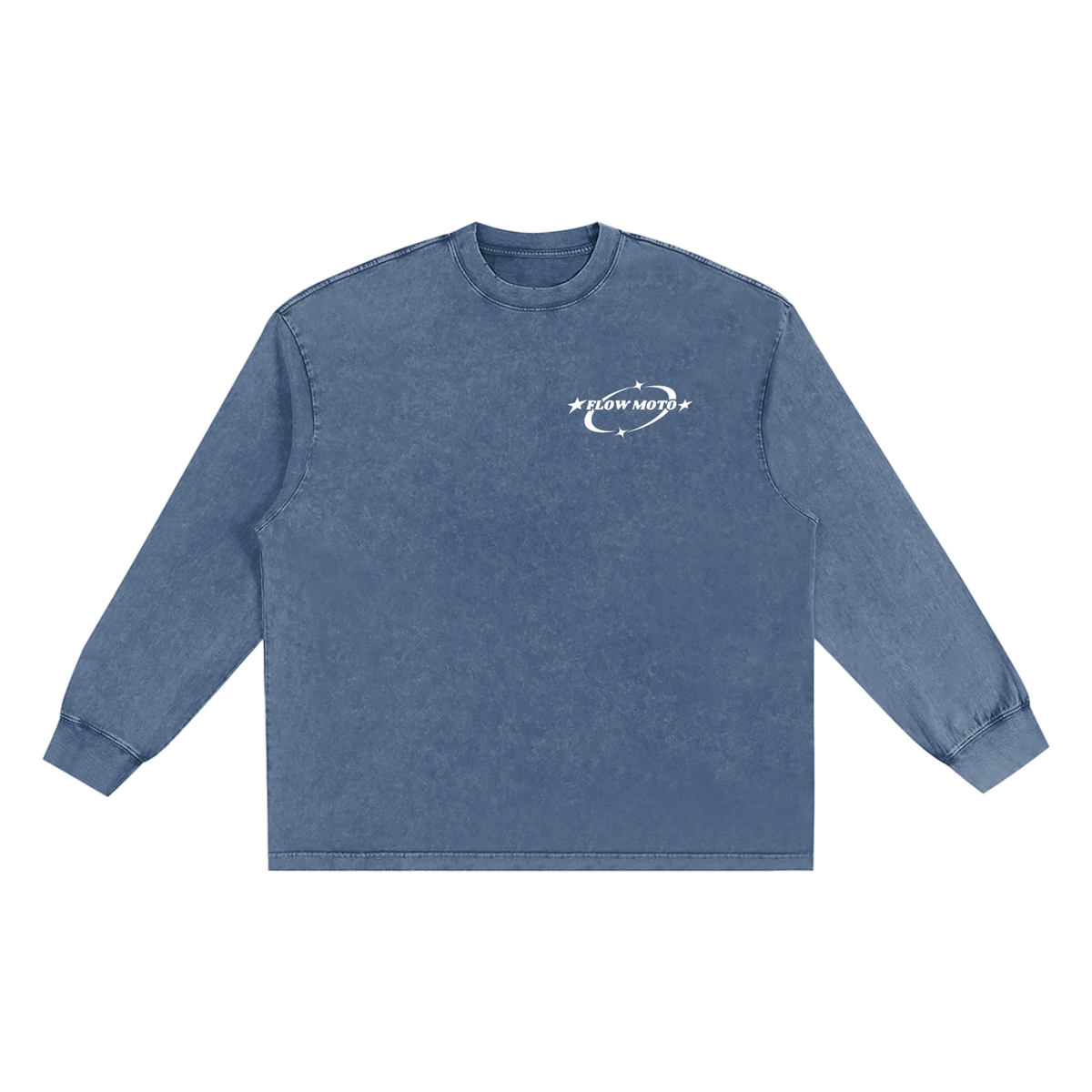Flowmoto Snow Washed Frayed Edge T-Shirt