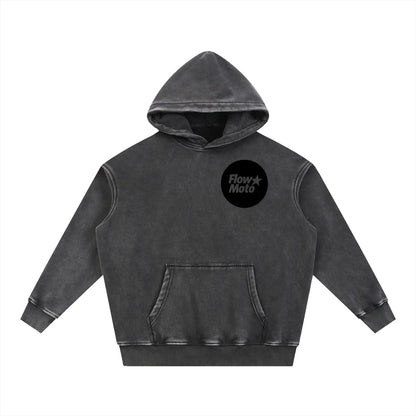 FlowMoto Snow Wash Fleece Oversize Hoodie
