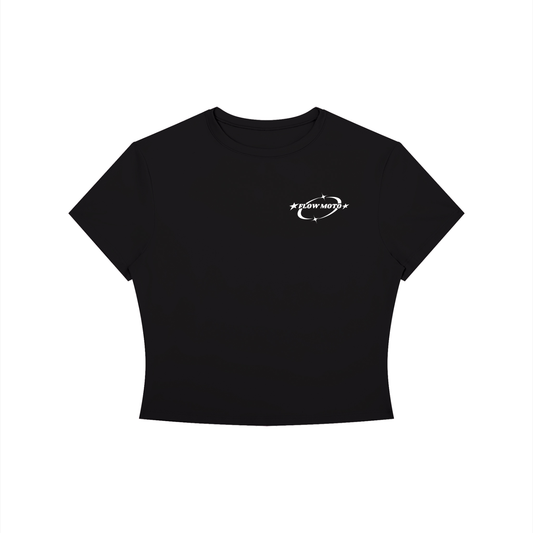 FlowMoto Women's Crewneck Crop T-Shirt