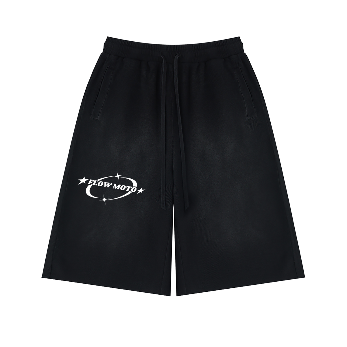 Flowmoto Unisex Sunfade Raw Edge Shorts