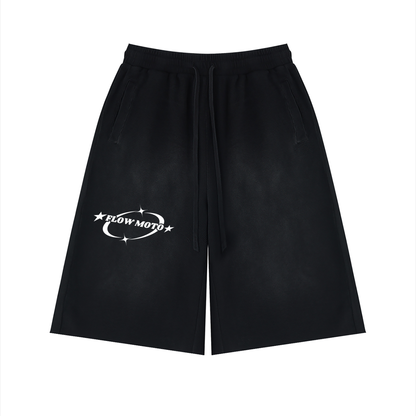 Flowmoto Unisex Sunfade Raw Edge Shorts
