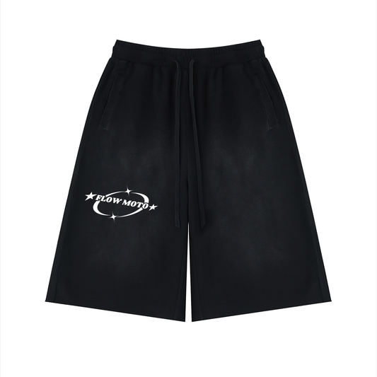 Flowmoto Unisex Sunfade Raw Edge Shorts