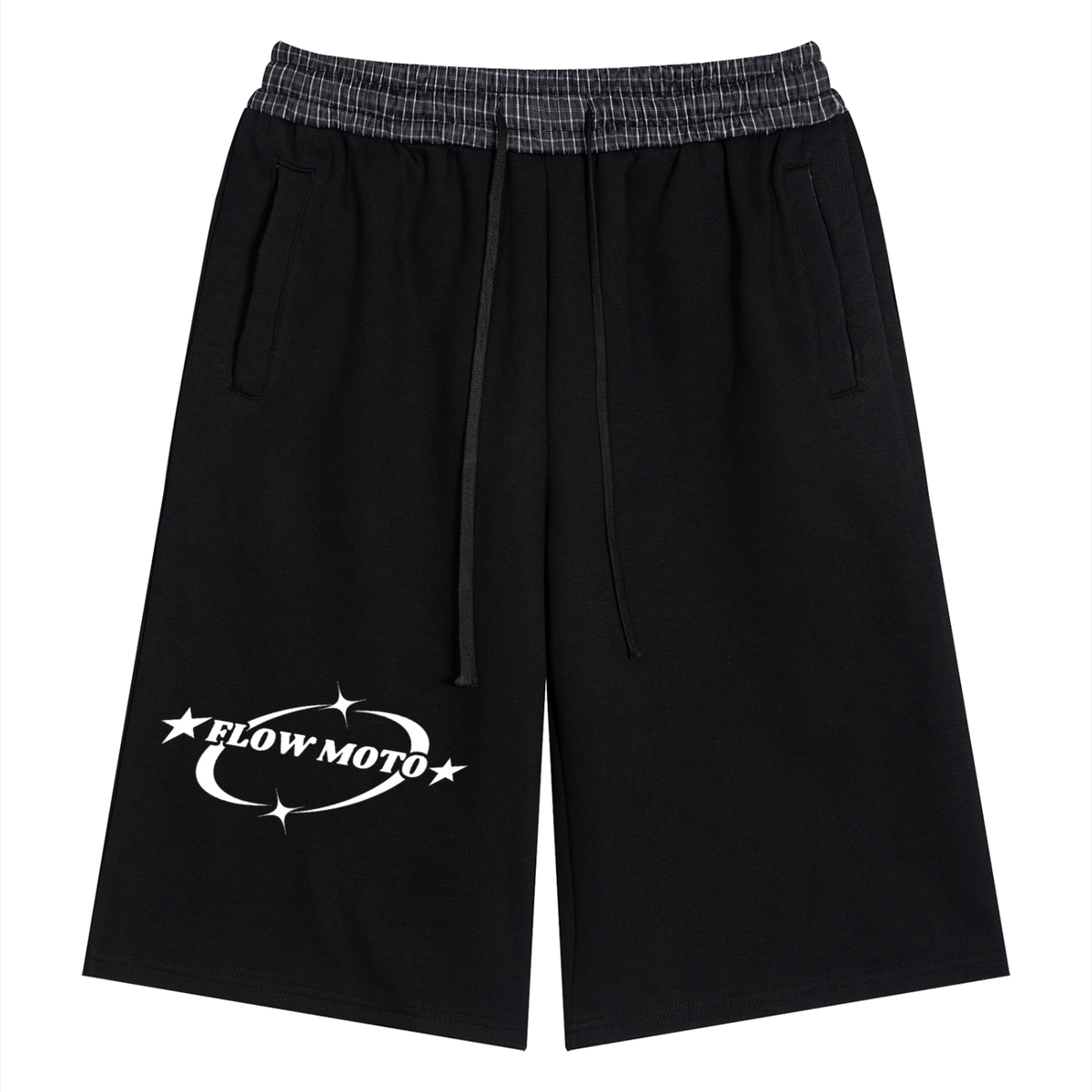 apparel Unisex Plaid Waistband Shorts